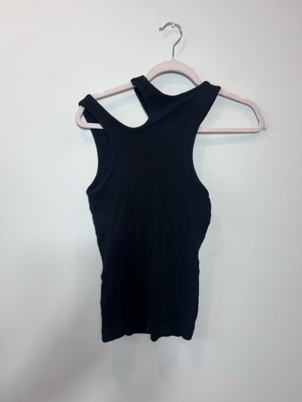 AGOLDE Black Asymmetric Cutout Ribbed Tank - Picture 6 of 6